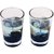 Zarsa Glass Gel Set Candle(Blue, Pack of 2)