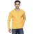 Demokrazy Men's Yellow Round Neck T-Shirt