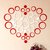 Home Decor 3D Wall Stickers Acrylic - Red White- JB019S4RW- Removable