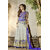 Khushali Presents Embroidered Georgette Dress Material(Beige,Blue)