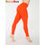 Leggings - Full Length Cotton Lycra Leggings Orange