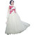 Florence White Net Shantoon Semi Stiched Gown (GW-04)