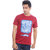 Fabilano Mens Cotton Round Neck Maroon Graphics T-Shirt rng10