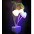 KS Color Changing Electric LED Mushroom Night Light (White)