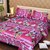Akash Ganga Pink Cotton Double Bedsheet with 2 Pillow Covers (AG1287)