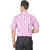Zido Slim Fit Checkered Pink Blended Shirt