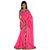 florence clothing company Pink Chiffon Plain Saree Without Blouse