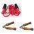 SKIPPING ROPE WITH BEARING + WOODEN HAND GRIPPERS X 1 PAIR..