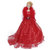 Red Sequins Dress Strapless Gown w/ Shawl Gloves for Barbie Doll Bridal Wedding Party Favor