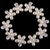 Phenovo Crystal Faux Pearl Flower Button Decoration DIY 30mm 10pcs Silver