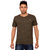 Forever Yoga Mens Solid Dark Green Round Neck T shirt