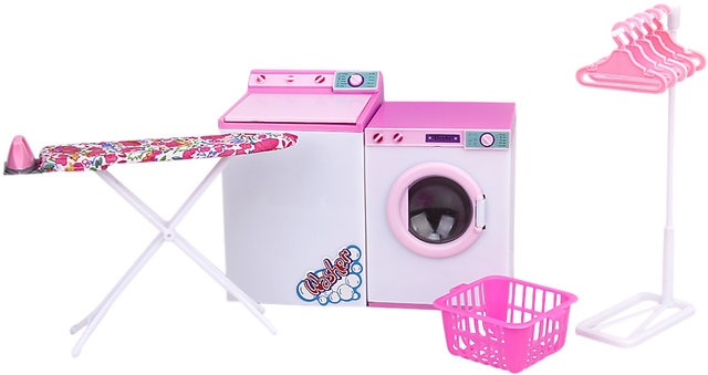 Buy Laundry Room Play Set Washer Dryer Table for Barbie Doll Online @ ₹2621  from ShopClues