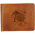Graceful Hidelink Sun Sign Brown Leather Wallet For Men