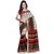 Prafful Khaki & Cream Silk Printed Saree With Blouse