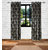 Gaurav Curtains Gold Touch Sun Flower design polyster curtain 2pcs