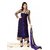 Florence Elegant Embrodried Purple And Black Anarkali With Shrug Dress Material