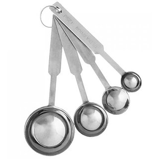 4 Piece Stainless Steel Measuring Tea Spoon Measure Set