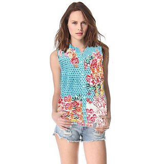 Stylish Soft Cotton Floral Print Shirt Free Size (Fits Bust Size Upto 36 Inches)