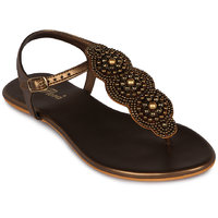 Flora Casual Wear Copper Flat Sandal