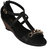 Flora Latest Casual Black Wedges