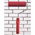 7 Inch Embossed Painting Roller with Plastic Handle for Wall Decoration- Red