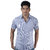 Mavango Trendy Blue Striped City Slim Fit Men's Casual Cotton Shirt