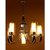 Aesthetich Contemporary Double Glass Chrome Finished Chandelier - 7 Lamp Shades (3094.6.1)