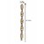 The Jewelbox Stainless Steel Gold Rhodium Plated Designer Button Chain 21.5