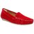 Impression Red Imported Artificial Velvet Leather Moccasin