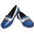 Richiee Blue Imported Faux Leather Flat Moccasins