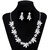 Phenovo Bridal Wedding Party Jewelry Rhinestone Necklace Earring Set