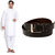 Prime Club Men'S White Kurta Pajama Set With Belt