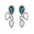 Shining Jewel Royal Emerald Zironia Rhodium Necklace Set (SJ2041)