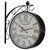 Charismacart 12 Inch Iron Railway Clock Wall Clock Double Side