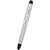 P-216 Black Cheque Lines White Roller Ball Pen with Silver Trim Clip
