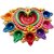 Akhand Diya - Unique Arts multicolored crown shaped 7 petals Akhand Diya