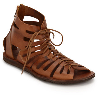 Buy Estd. 1977 Men s Brown Lace Up Sandals Online 2160 from ShopClues