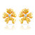 Mahi Gold Plated Floral Charm Stud Earrings with Crystal for Women ER1109293G