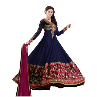 Buy FASHION N BAZAR Heavy Embroidered Blue Floor Length Anarkali