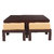 Arra Trendy Coffee Table With Four Stools - Light Brown