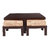 Arra Trendy Coffee Table With Four Stools - Red Check