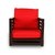 Arra Jinjer Contemporary One Seater Sofa - Red
