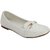 Belson White Faux Leather Loafers Casual wear for women