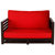 Arra Jinjer Contemporary Two Seater Sofa - Red