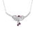 Allure Jewellery 925 Sterling Silver Rhodolite and CZ Pendant