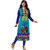 Sinina multi Color Embroidered Cotton Straight Unstitched Dress Material
