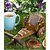 Wooden Tea Coffee Coaster Set cart style by Desi Karigar