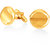 Mahi Gold Plated Plain Round Gilt Cufflinks
