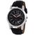Oura Round Dial Black Synthetic Strap Quartz Watch For Men