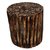 Wooden Round Shape Stool/Chair/Table Made From Natural Wood Blocks 12 Inch by Desi Karigar